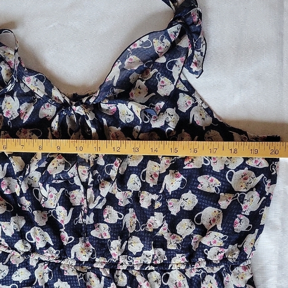 LC Lauren Conrad Disney Beauty And The Beast  Floral Sleeveless Dress Size XXL - Picture 5 of 10